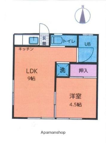さくら荘(1LDK/1階)の間取り写真