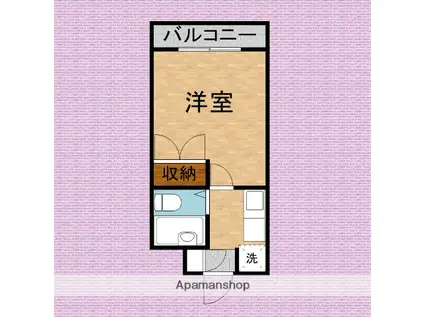 STAGE45(1K/2階)の間取り写真