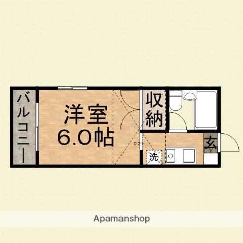 コーポ亀久保(ワンルーム/2階)の間取り写真
