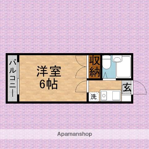 Sコーポ(1K/2階)の間取り写真