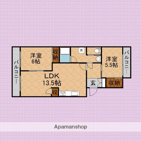 サンライトハイム(2LDK/3階)の間取り写真