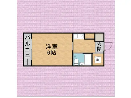 センチュリー志木(1K/2階)の間取り写真