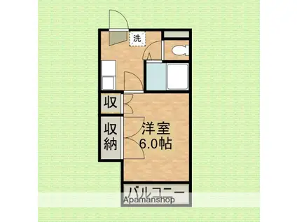 ファーストステージ(1K/3階)の間取り写真