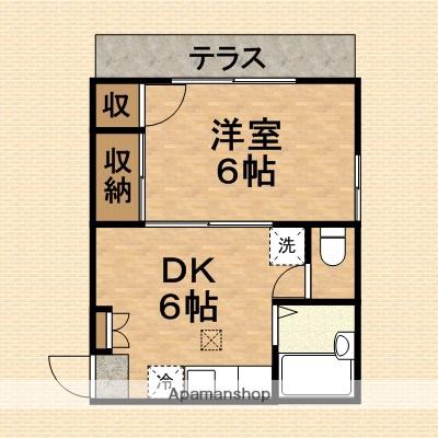 トラッドマコト志木ハイツ(1DK/1階)の間取り写真