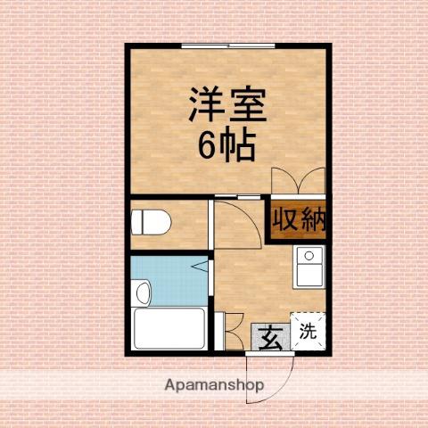 ミヤビハイツⅡ(1K/1階)の間取り写真