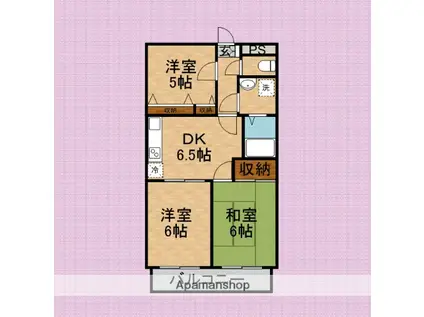 ストークマンション藤間(3DK/1階)の間取り写真