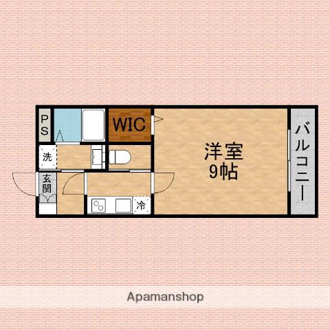 トレビナ(1K/3階)の間取り写真