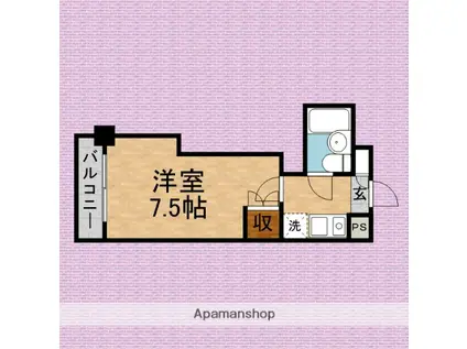 MTビル(1K/3階)の間取り写真