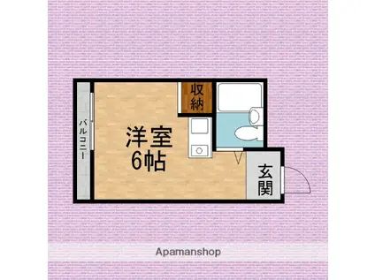 PULSビル(ワンルーム/4階)の間取り写真