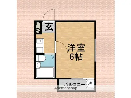 フロムファースト(1K/1階)の間取り写真