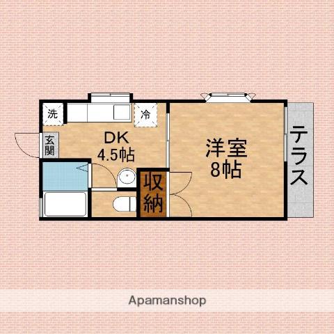 ヴィンテージ志木(1DK/1階)の間取り写真