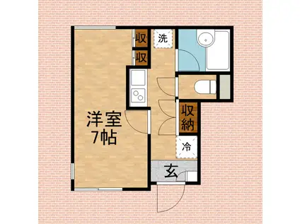 MIUふじみ野(1K/1階)の間取り写真