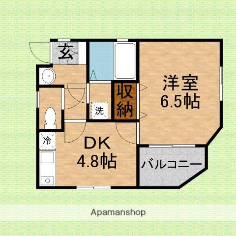 アネックス志木(1DK/1階)の間取り写真