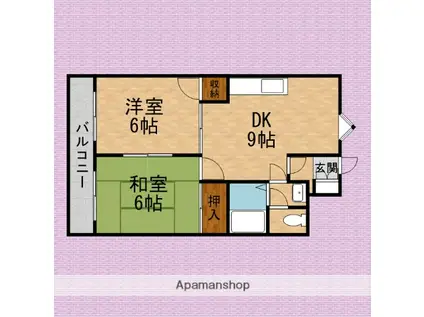 ラフォーレ野火止(2DK/3階)の間取り写真