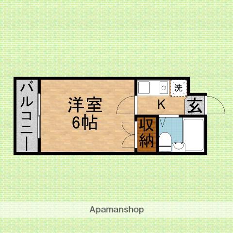 レルシア上福岡(1K/2階)の間取り写真