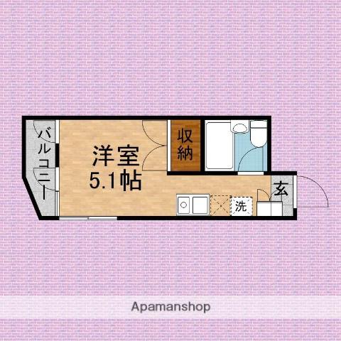 ベルメゾン243(ワンルーム/3階)の間取り写真