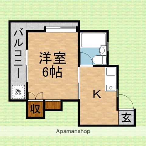 ムラタハイツ(1K/1階)の間取り写真
