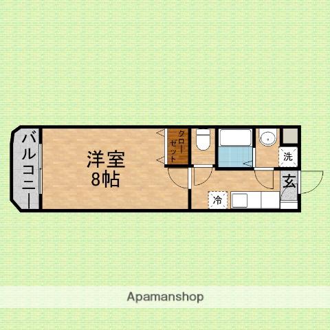 アルティエーレ(1K/1階)の間取り写真