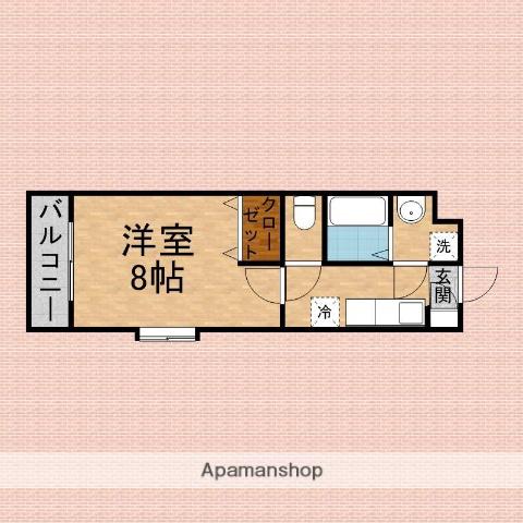 クラレット(1K/3階)の間取り写真