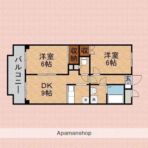 フォレストパーク(2DK/4階)の間取り写真