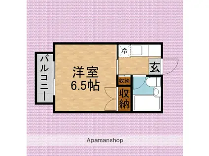 コーポカトレア1号館(1K/2階)の間取り写真