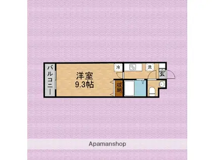 ジェイズみずほ台(1K/5階)の間取り写真