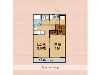 ミネルヴァⅡ(1LDK/2階)の間取り写真