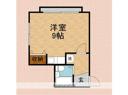 セイントハイツ(ワンルーム/2階)の間取り写真