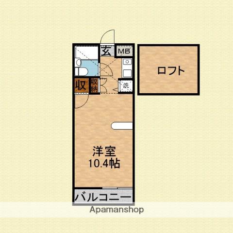 サンモール鶴瀬Ⅱ(ワンルーム/2階)の間取り写真