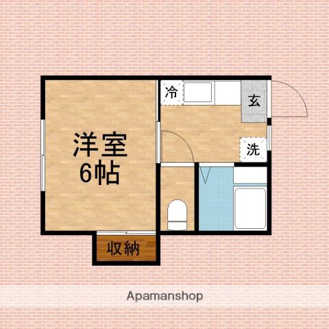 ラミアカーサ(1K/1階)の間取り写真