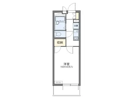 レオパレスエスポワール新宿町(1K/4階)の間取り写真