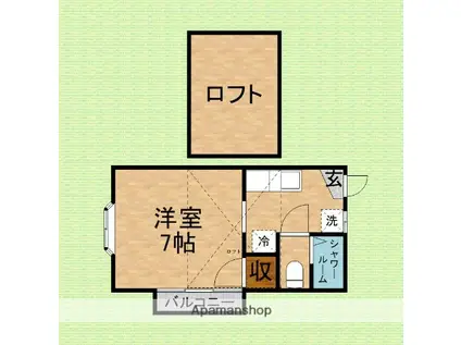 メゾン・エトワール(1K/2階)の間取り写真