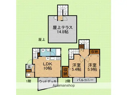 EN VILLAGEN−C(2LDK)の間取り写真