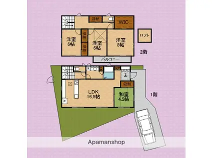 東武鉄道東上線 上福岡駅 徒歩14分 2階建 築11年(4LDK)の間取り写真
