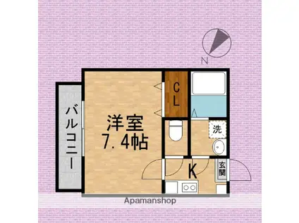 BESTSTAGE東みずほ台(1K/1階)の間取り写真