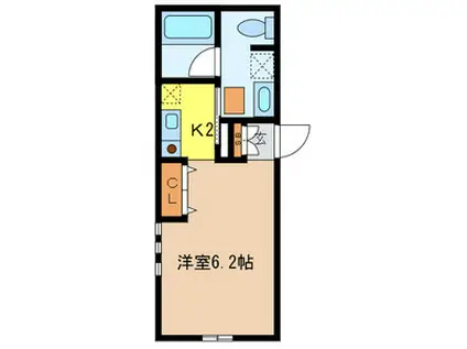 URBAN COURT BRILLER(1K/1階)の間取り写真