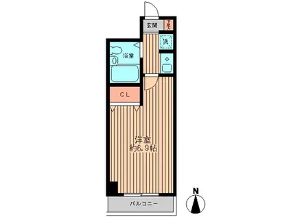シュテルン和光(1K/1階)の間取り写真