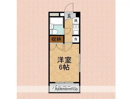 MTウエスト(1K/2階)の間取り写真