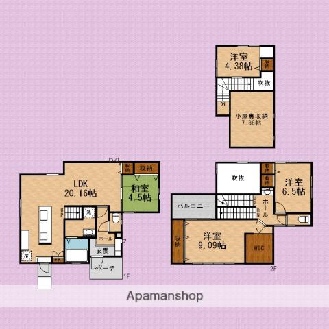 武蔵野線 新座駅 徒歩19分 2階建 築15年(4LDK)の間取り写真