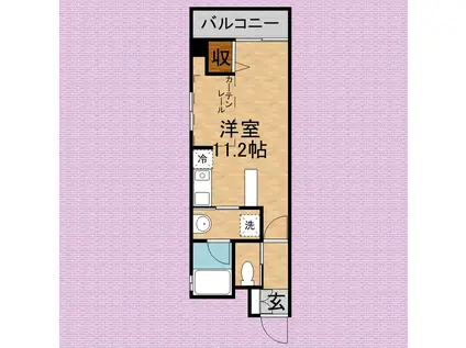 サンマリー鶴瀬(ワンルーム/7階)の間取り写真