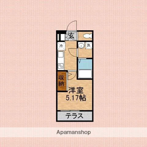 スフィーダみずほ台Ⅱ(1K/1階)の間取り写真