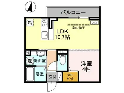D-SERENO新倉 I(1LDK/3階)の間取り写真