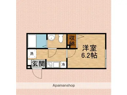 レアリゼ上福岡(1K/3階)の間取り写真