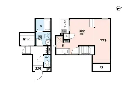 CB指扇ナコ(1K/1階)の間取り写真