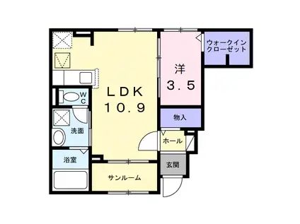 ベラヴィータ(1LDK/1階)の間取り写真