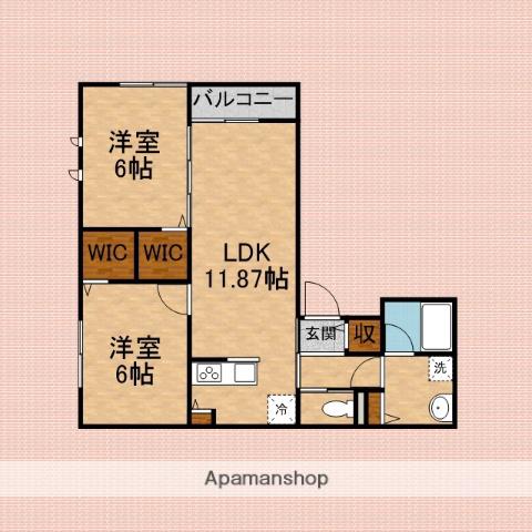 LUCE(2LDK/3階)の間取り写真