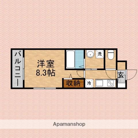 ディメール(1K/2階)の間取り写真