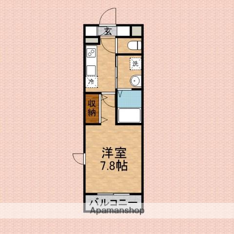コンプリシテA(1K/3階)の間取り写真