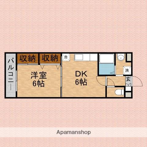 アーバンフューチャー(1DK/3階)の間取り写真