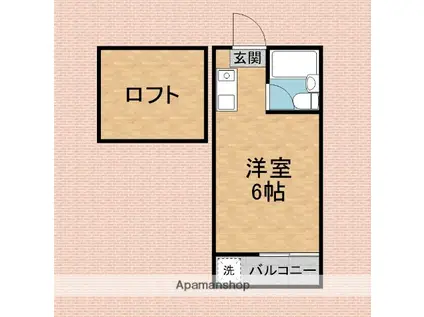 ヴィラアルカディア(ワンルーム/1階)の間取り写真